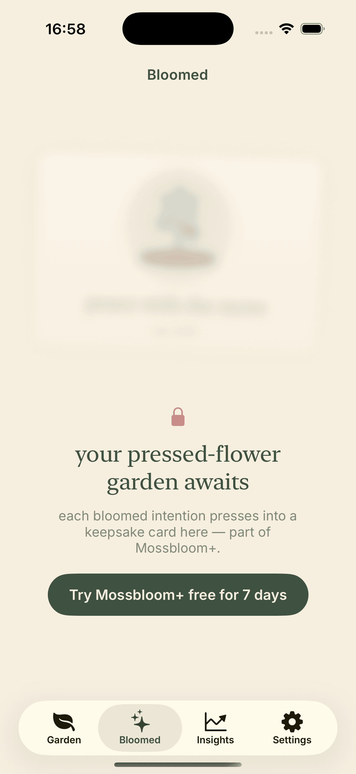 The keepsake gallery of pressed-flower entries for everything that has bloomed.